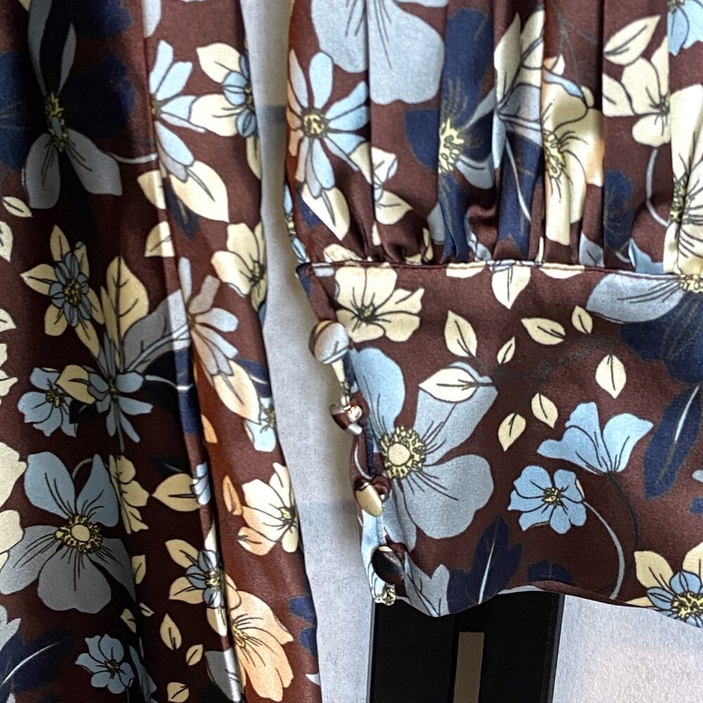 Future Collective Reese Blutstein M Satin Backless Long Sleeve Mini Dress NWT - Picture 7 of 10